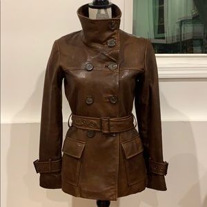 Brown Leather Andrew Marc Jacket